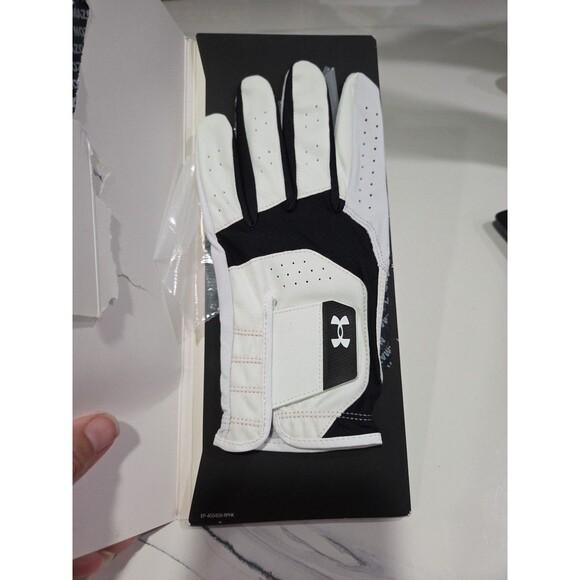 Under Armour Iso Chill Left Hand Golf Glove Medium Black White New SB - Picture 3 of 12
